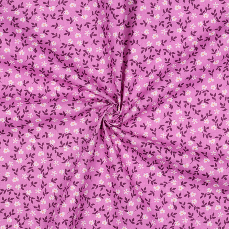 GOTS Popelina de algodão Flores espalhadas | Poppy Fabrics – pink/branco,  image number 3
