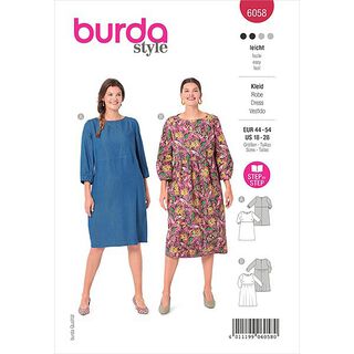 Sukienka, Burda 6058 | 34-44, 