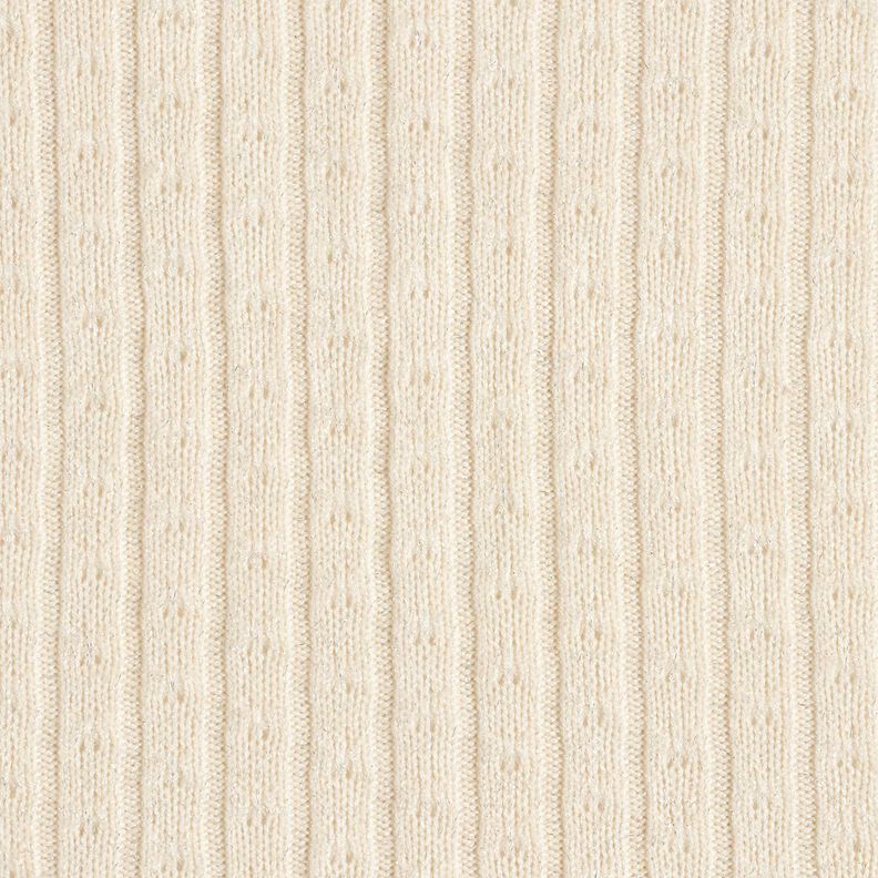 Tecido de malha Ajour Riscas brilhantes requintadas – creme | Retalho 60cm,  image number 1