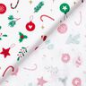 Tecido de algodão Cretone Decoração de Natal – branco/verde,  thumbnail number 4