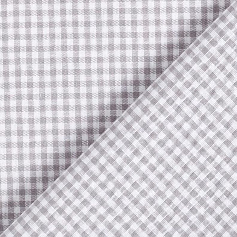 Popelina de algodão Xadrez Vichy pequeno, com fio tingido – cinzento/branco,  image number 6
