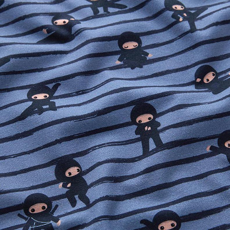 Jersey de algodão Ninjas às riscas  – cinza claro,  image number 2