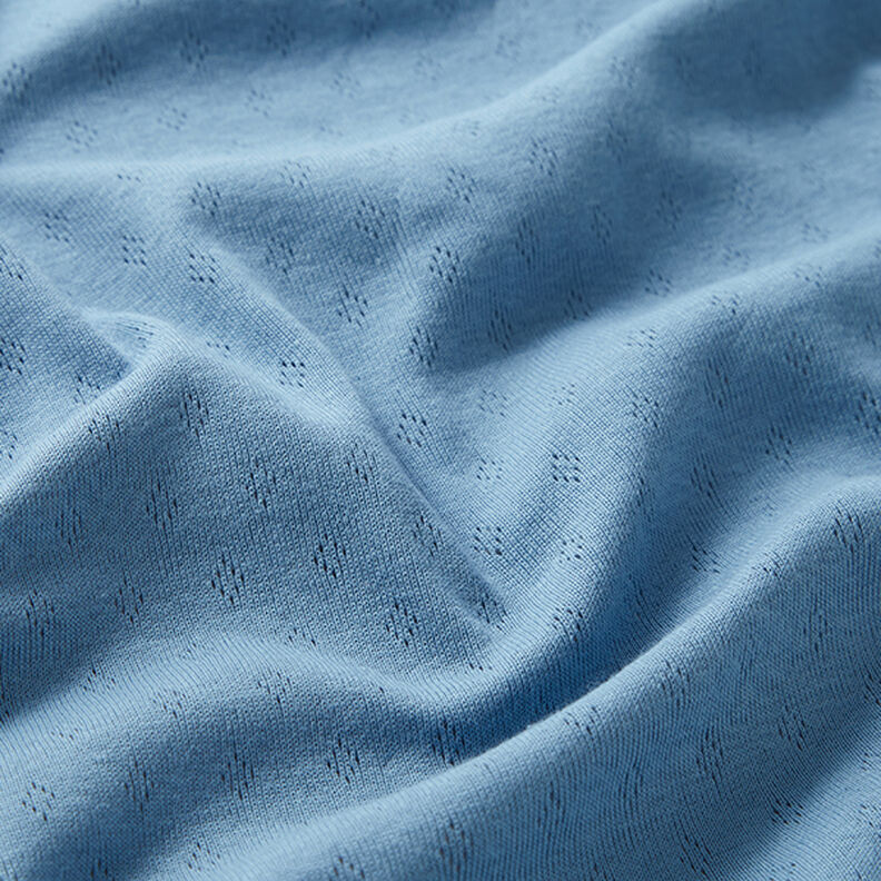 Jersey malha fina com padrão perfurado – azul,  image number 2