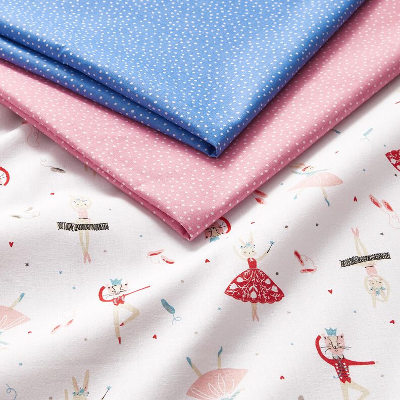 Tecido de algodão Cretone Pintas finas – rosa,  image number 5