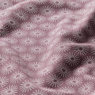 Jersey de algodão flores de brilho – beringela, 