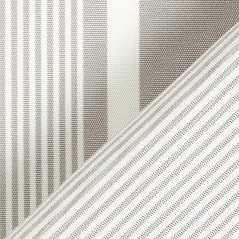 Tecido para exteriores Lona Mistura de riscas – cinzento claro/branco,  image number 5