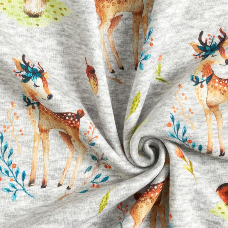Tecido polar alpino Veado romântico – cinzento-prateado/natural,  image number 3