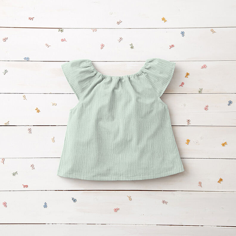 Musselina/ Tecido plissado duplo – menta,  image number 8