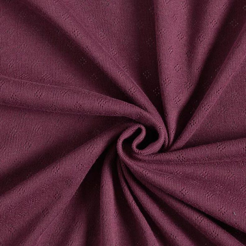 Jersey malha fina com padrão perfurado – beringela,  image number 1