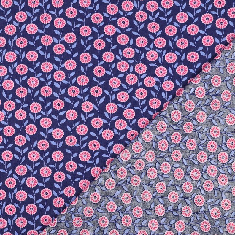 Popelina de algodão Flores de verão | Poppy Fabrics – rosa/índigo,  image number 4
