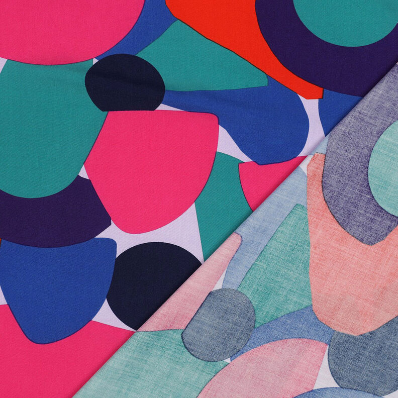 Tecido de viscose LENZING™ ECOVERO™ Rockpool | Nerida Hansen – lavanda/azul petróleo,  image number 4