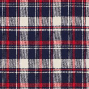 Flanela de algodão Xadrez – preto azulado/carmin, 