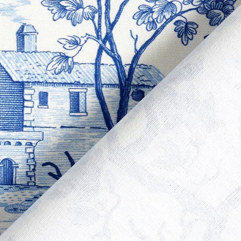 Tecido para decoração Lona Antigo 280 cm – azul real/branco,  image number 4