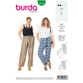 Spodnie, Burda 6218 | 44 - 54, 