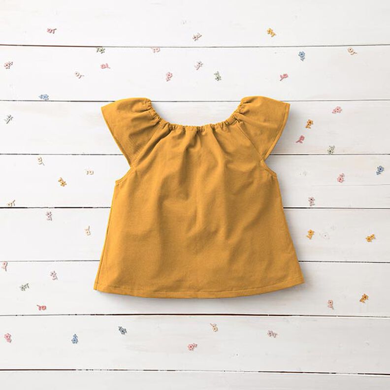 Jersey de algodão médio liso – amarelo-caril,  image number 7