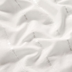 Voile Mistura de seda e algodão Lantejoulas – branco, 