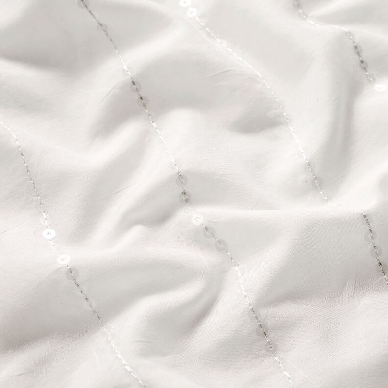 Voile Mistura de seda e algodão Lantejoulas – branco,  image number 2