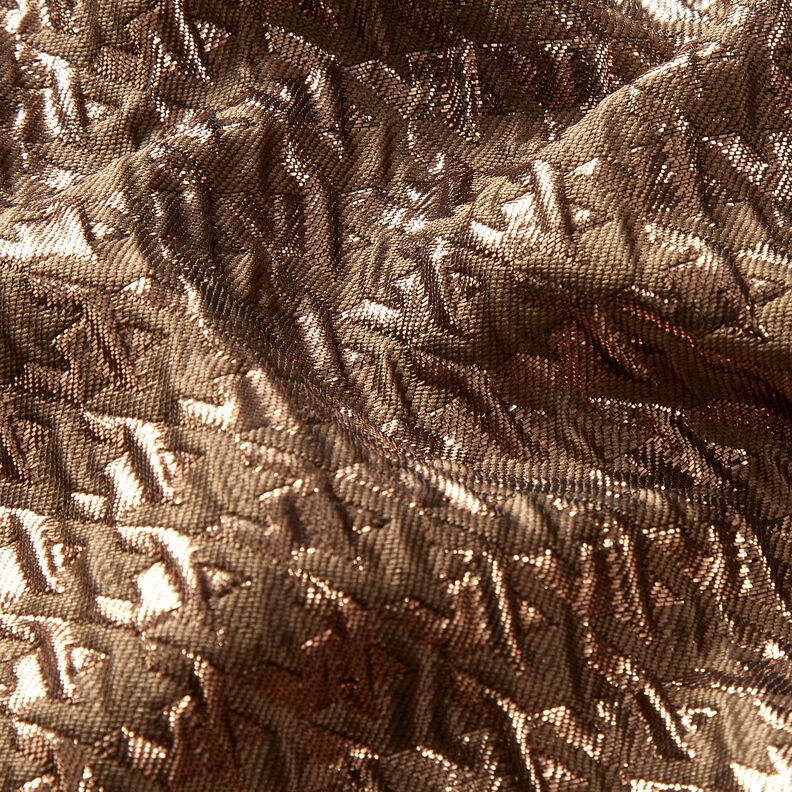 Cloqué Pied-de-poule brilhante – castanho médio,  image number 2