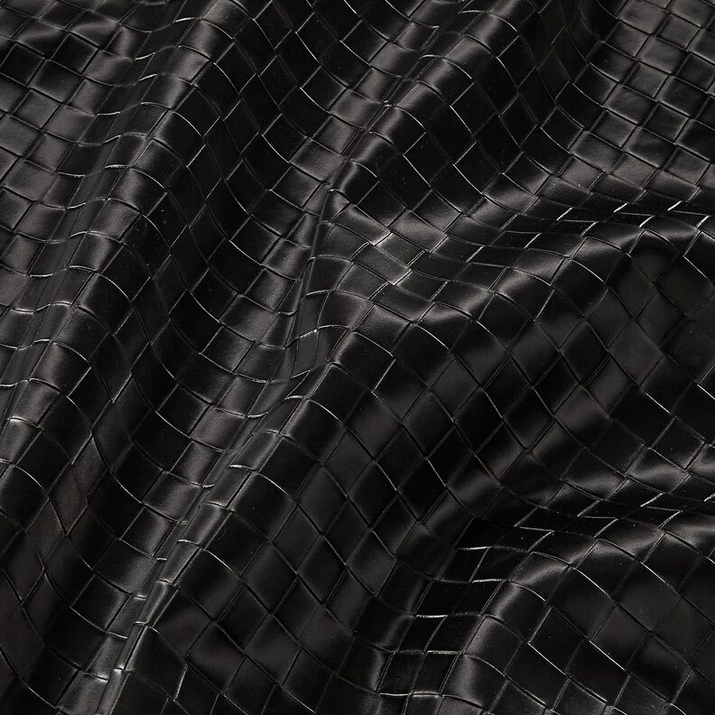 Pele sintética entrançado | Katia Fabrics – preto,  image number 2