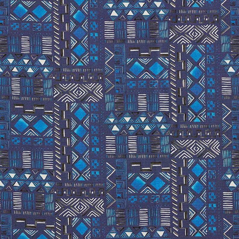 Tecido para exteriores Lona Étnico – azul-marinho,  image number 1