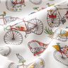 Tecido de algodão Cretone Bicicletas retro – branco sujo,  thumbnail number 2