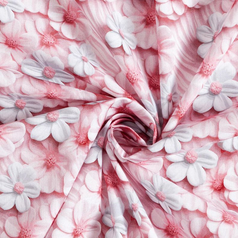 Popelina de algodão Flores de açúcar Impressão Digital – rosa-velho claro,  image number 3