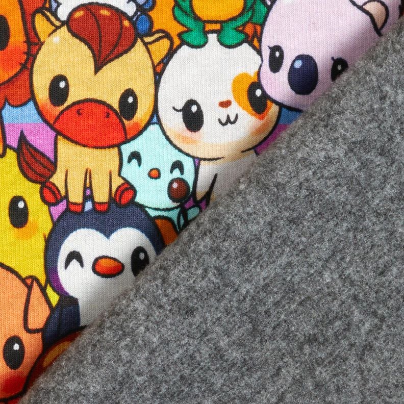 Tecido polar alpino Agitação animal adorável Impressão Digital – amarelo-limão,  image number 4