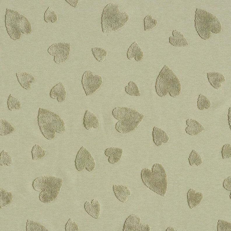 Tecido turco Jersey Corações – greige,  image number 1