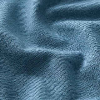 Jersey em mistura algodão e linho liso – azul ganga, 
