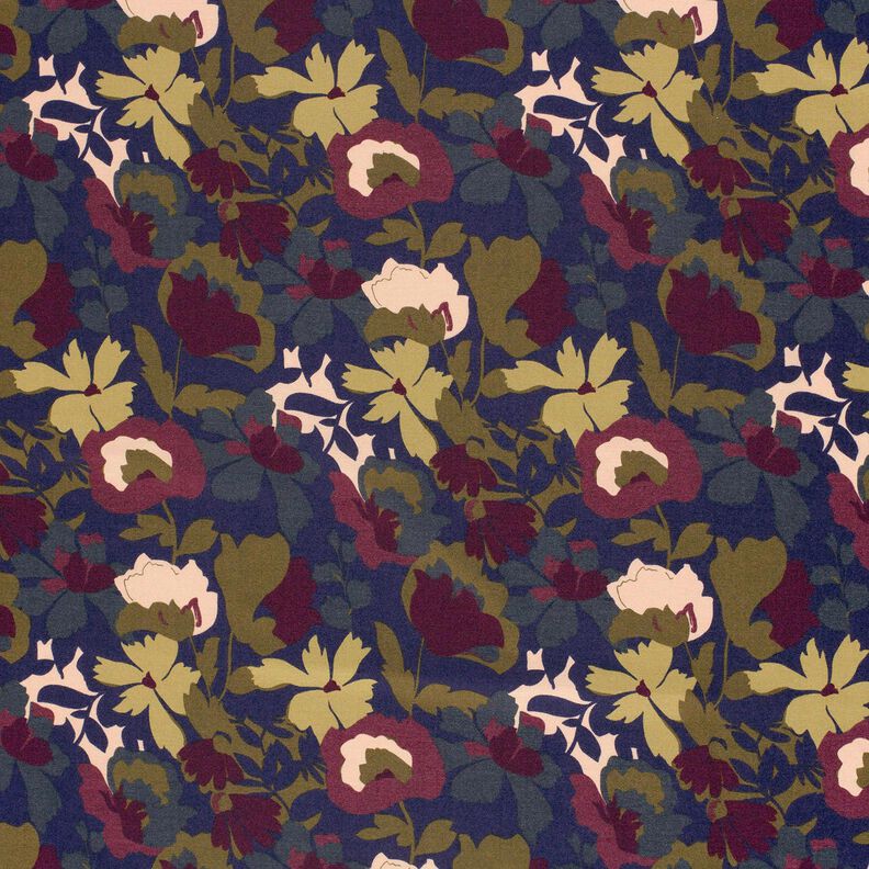 Jersey Romanit Campo de flores – azul-marinho/merlot,  image number 1