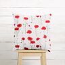 Tecido para decoração Meio linho Panamá papoila – branco/vermelho,  thumbnail number 7
