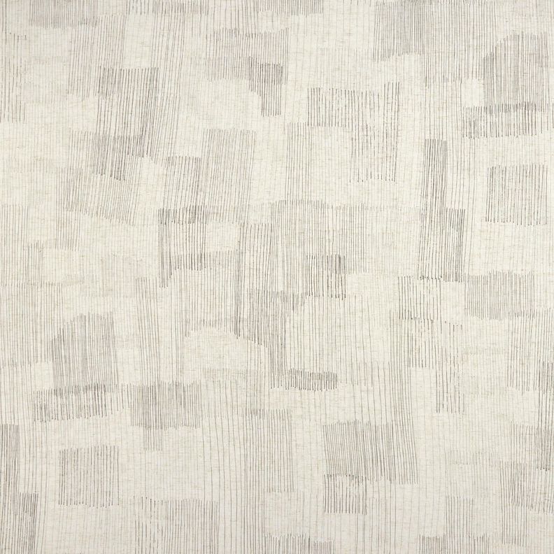 Tecido para cortinados Mix de linho Riscas irregulares  – cinzento/natural,  image number 1