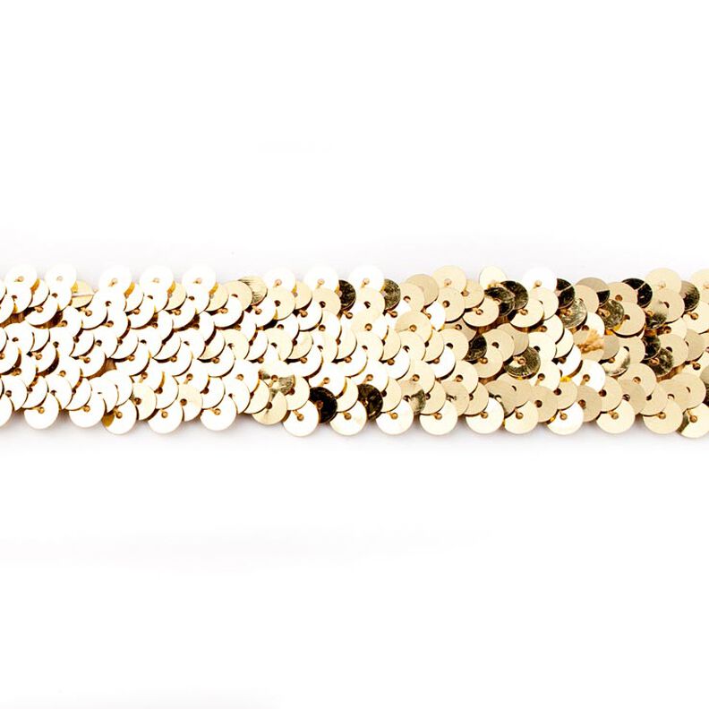 Debrum com lantejoulas elástico [30 mm] – ouro metálico,  image number 1