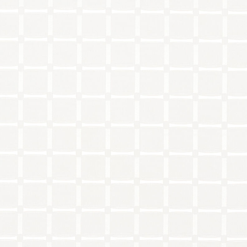 Tafetá para forro Jacquard Xadrez com efeito brilhante – branco,  image number 1