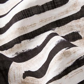 Mistura de viscose e algodão Linhas serpenteadas – preto, 