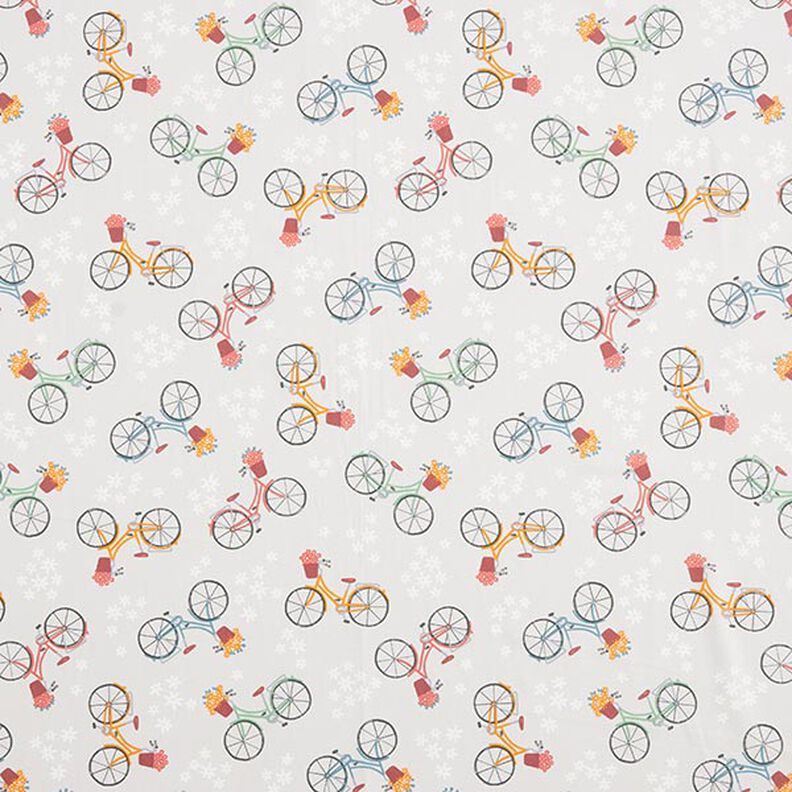 Tecido de algodão Cretone Bicicleta holandesa – laranja-claro/cinzento-névoa,  image number 1