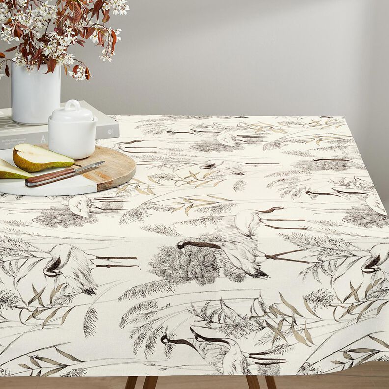 Tecido para decora&ccedil;&atilde;o Meio linho Panam&aacute; Grou &ndash; natural/preto,  image number 6