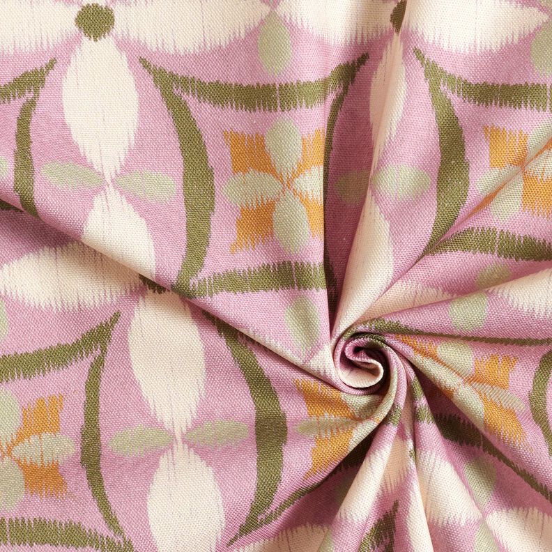 Tecido para decoração Lona Look bordado grande – púrpura média/bege claro,  image number 3