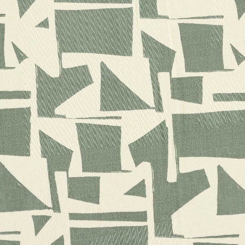 Tecido para decoração Jacquard Estrutura abstrata – verde amarelado/branco sujo,  image number 1
