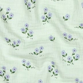 Musselina/ Tecido plissado duplo Florzinhas | Poppy Fabrics &ndash; menta clara, 