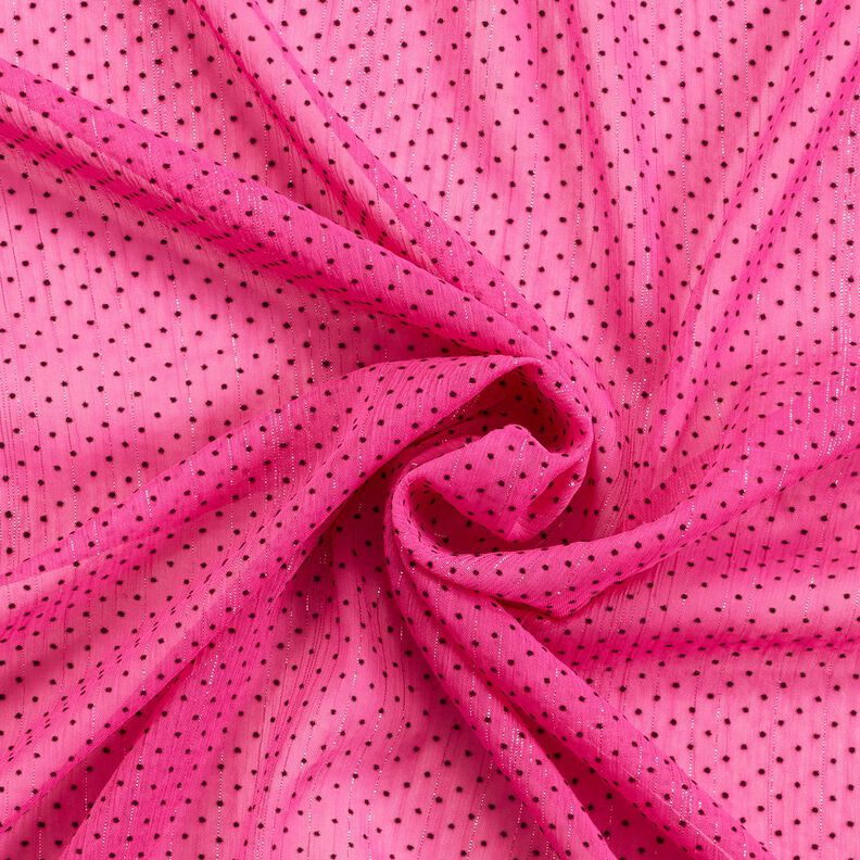 Chiffon Riscas brilho e Pintinhas – púrpura,  image number 3