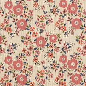 Musselina/ Tecido plissado duplo Mar de flores – taupe claro, 