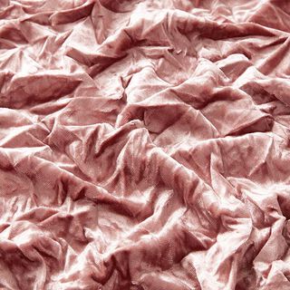 Veludo stretch amarrotado – rosa embaçado, 