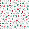 Tecido de algodão Cretone Decoração de Natal – branco/verde,  thumbnail number 1