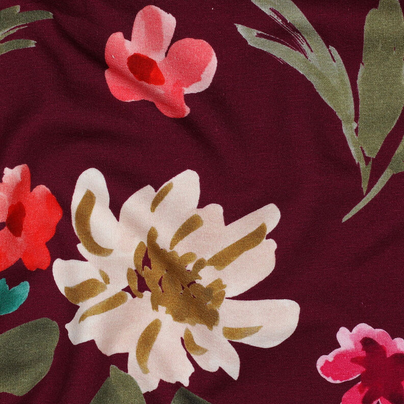 French Terry Colette Impressão Digital | Nerida Hansen – bordô/rosa intenso,  image number 2