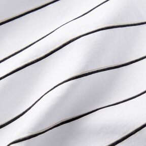 Mistura de algodão Riscas largas – branco/preto, 