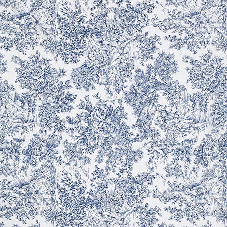 Tecido para decoração Lona Romance – branco/azul,  image number 1