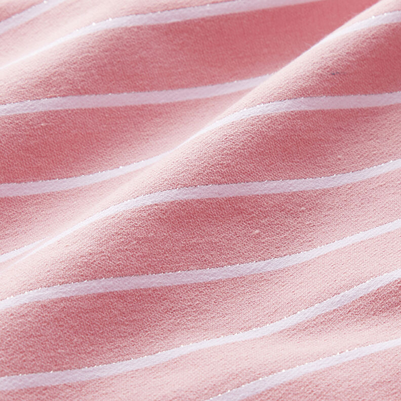 Viscose stretch com riscas brilhantes – rosa/branco,  image number 2