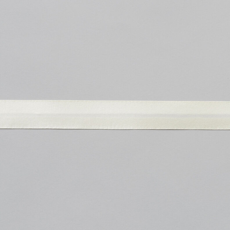 Fita de viés Cetim [20 mm] – branco sujo,  image number 1