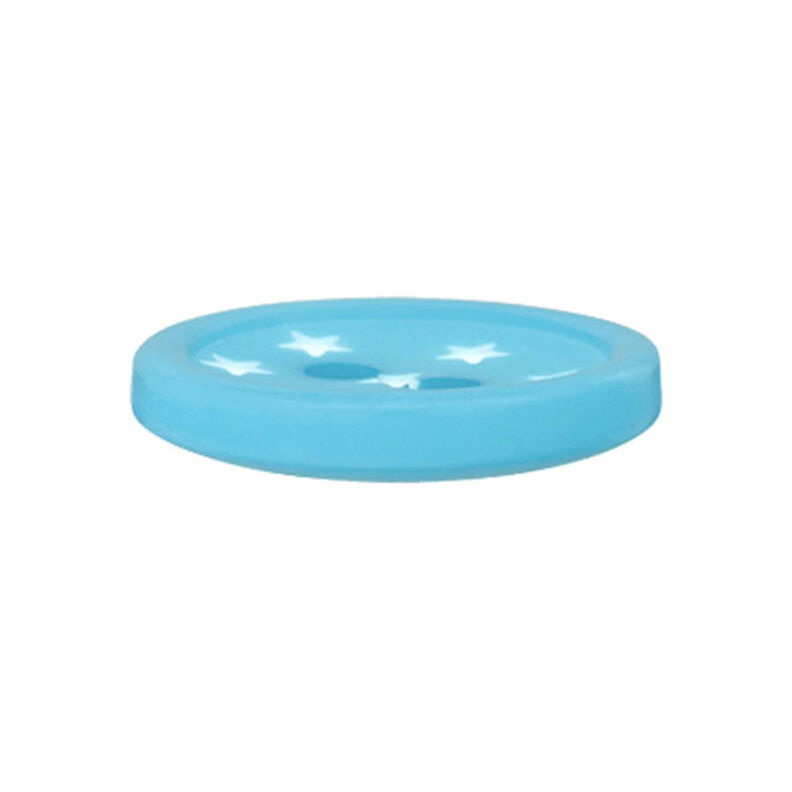 Botão de plástico Estrelas – turquesa,  image number 2